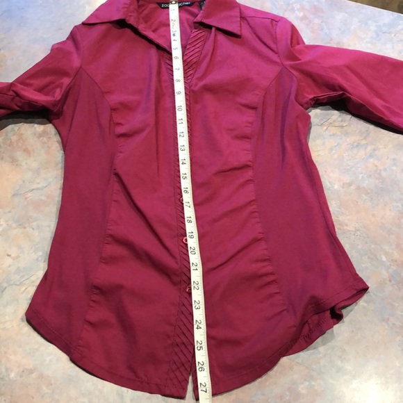 DONATED - 
EUC Zach & Rachel Wine Blouse - Picture 10 of 11